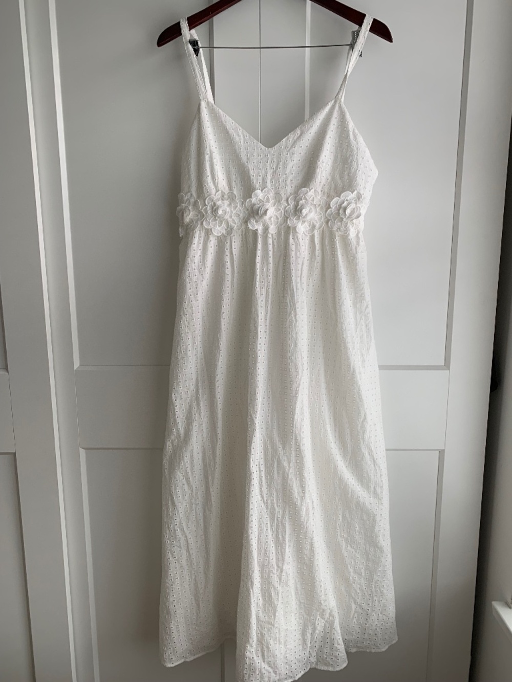 KOTON Maxi Dress Women's size EUR 42 or US XL Embroidered Backless Cotton White - Picture 2 of 14